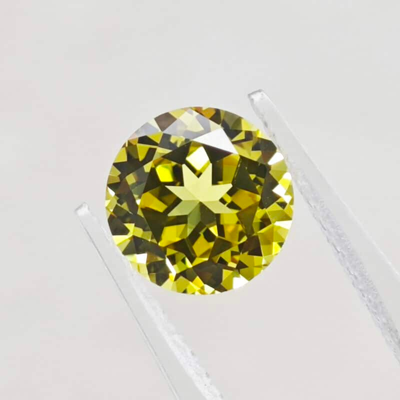 round cut lab grown yellow sapphire 01