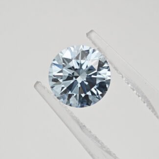 round cut lab grown blue diamond 03