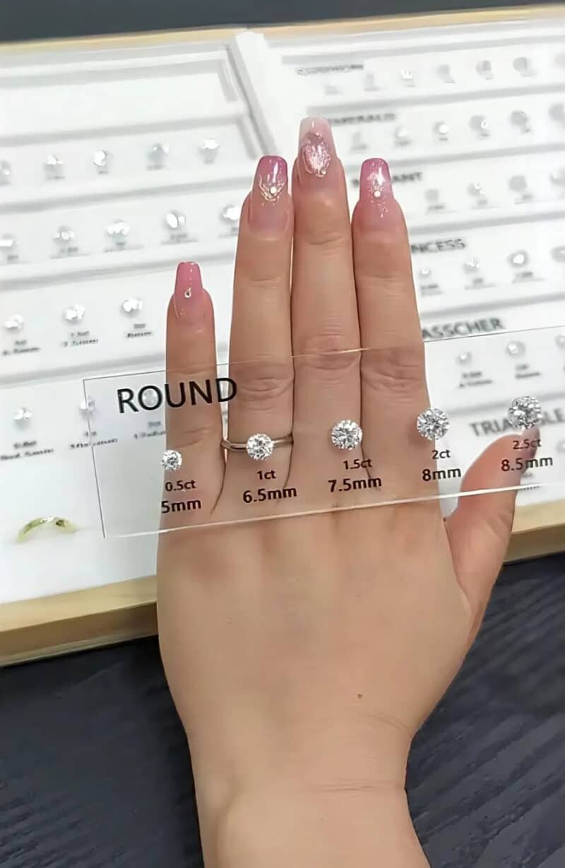 diamond carat comparison set 03