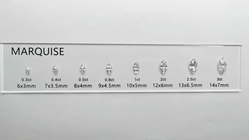 marquise cut diamond carat comparison set