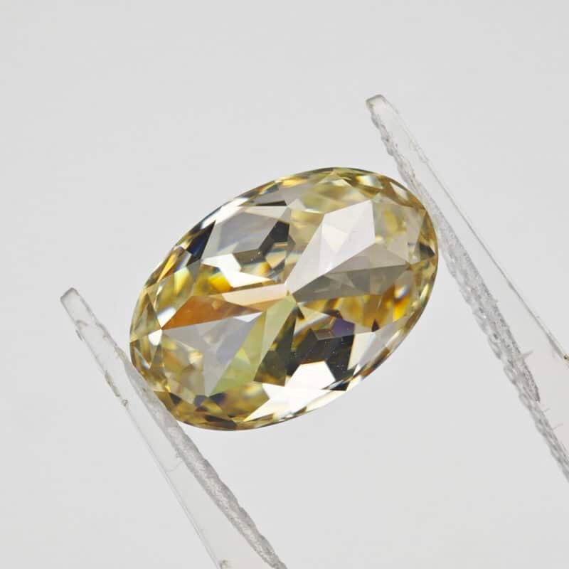 oval cut yellow moissanite 02