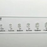 5A Cubic Zirconia Diamond Cut &Amp; Carat Comparison Set 9 radiant cut diamond carat comparison set