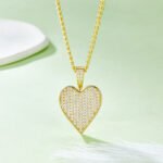 Luxury Classic Heart Shape Moissanite Iced Out Pendant 4 luxury classic moissanite ace of heart pendant j008a 04