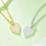 Luxury Classic Heart Shape Moissanite Iced Out Pendant 5 luxury classic moissanite ace of heart pendant j008a 05
