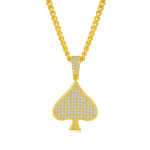 Luxury Classic Spade Shape Moissanite Iced Out Pendant 2 luxury classic moissanite ace of spades pendant j007a 02