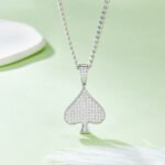 Luxury Classic Spade Shape Moissanite Iced Out Pendant 3 luxury classic moissanite ace of spades pendant j007a 03