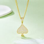 Luxury Classic Spade Shape Moissanite Iced Out Pendant 4 luxury classic moissanite ace of spades pendant j007a 04