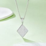 Luxury Classic Diamond Shape Moissanite Iced Out Pendant 3 luxury classic moissanite iced out pendant 03
