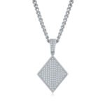 Luxury Classic Diamond Shape Moissanite Iced Out Pendant 1 luxury classic moissanite iced out pendant j010a 01