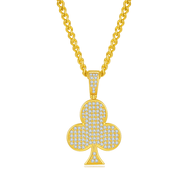 luxury classic moissanite trebol pendant j009a 02