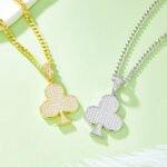 Luxury Classic Club Shape Moissanite Iced Out Pendant 5 luxury classic moissanite trebol pendant j009a 05