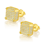 Kubieke vorm Moissanite oorbellen met schroefsluiting voor heren 2 men's moissanite hip hop screw back stud earrings square shape sterling j020a 02