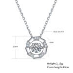 Sterling Silver Dancing Moissanite Pendant Necklace 2 sterling silver dancing moissanite pendant necklace oldr 02