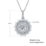 Sterling zilveren dansende moissaniet hanger ketting 2 sterling silver dancing moissanite pendant necklace oldu 02