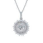 Sterling zilveren dansende moissaniet hanger ketting 3 sterling silver dancing moissanite pendant necklace oldu 03