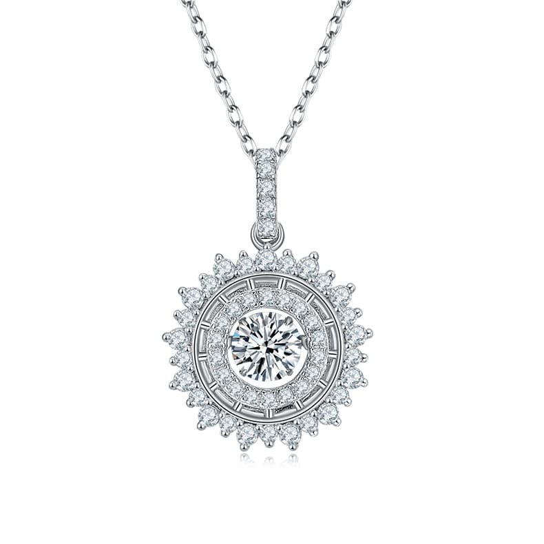 sterling silver dancing moissanite pendant necklace oldu 03