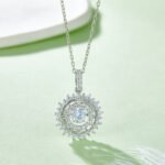 Sterling zilveren dansende moissaniet hanger ketting 4 sterling silver dancing moissanite pendant necklace oldu 04