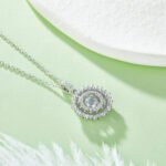 Sterling zilveren dansende moissaniet hanger ketting 6 sterling silver dancing moissanite pendant necklace oldu 06