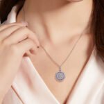 Sterling Silver Dancing Moissanite Pendant Necklace 7 sterling silver dancing moissanite pendant necklace oldu 07