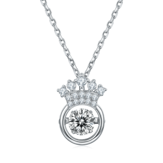 Kalung liontin moissanite menari bentuk mahkota oldl 01