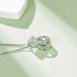 Crown Shape Dancing Moissanite Pendant Necklace 4 crown shape dancing moissanite pendant necklace oldl 05