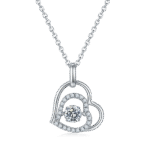 Heart Shape Dancing Moissanite Pendant Necklace 1 heart shape dancing moissanite pendant necklace oldg 01