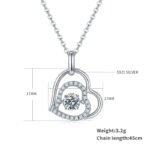 Heart Shape Dancing Moissanite Pendant Necklace 2 heart shape dancing moissanite pendant necklace oldg 02