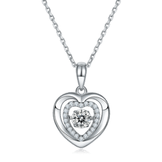 dancing moissanite pendant necklace oldn 01