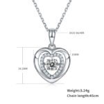 Double Heart Shape Dancing Moissanite Pendant Necklace 2 dancing moissanite pendant necklace oldn 02