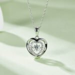 Double Heart Shape Dancing Moissanite Pendant Necklace 3 dancing moissanite pendant necklace oldn 03
