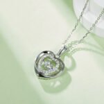Double Heart Shape Dancing Moissanite Pendant Necklace 5 dancing moissanite pendant necklace oldn 05