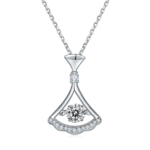 Skirt Shape Dancing Moissanite Pendant Necklace 1 skirt shape dancing moissanite pendant necklace oldm 01