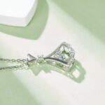 Skirt Shape Dancing Moissanite Pendant Necklace 4 skirt shape dancing moissanite pendant necklace oldm 05