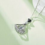 Skirt Shape Dancing Moissanite Pendant Necklace 5 skirt shape dancing moissanite pendant necklace oldm 06
