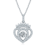 Sterling zilveren dansende moissaniet hanger ketting 1 sterling silver dancing moissanite pendant necklace oldz 01
