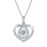 Sterling Silver Heartbeat Dancing Moissanite Pendant Necklace 1 sterling silver heartbeat dancing moissanite pendant necklace oldw 01