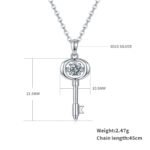 Key Shape Dancing Moissanite Pendant Necklace 2 key shape dancing moissanite pendant necklace oldi 02