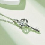 Key Shape Dancing Moissanite Pendant Necklace 4 key shape dancing moissanite pendant necklace oldi 05