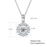 Sterling zilveren dansende moissaniet hanger ketting 2 sterling silver dancing moissanite pendant necklace oldt 02