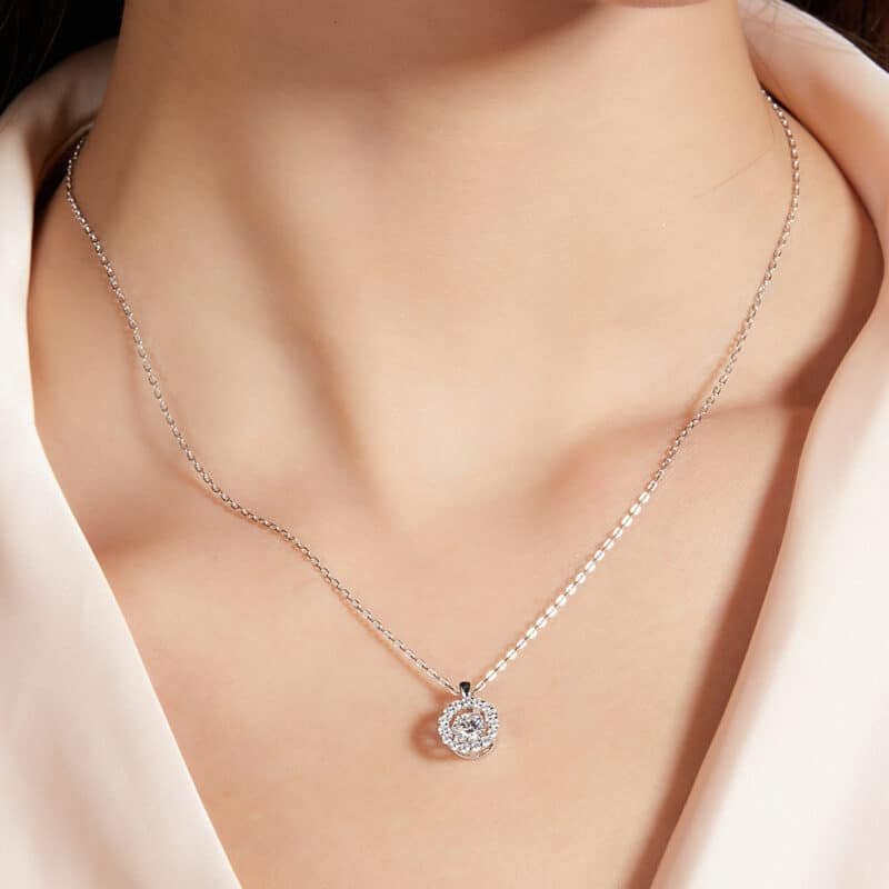 sterling silver dancing moissanite pendant necklace oldd 07