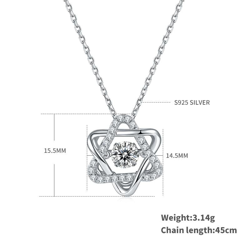 hexagram heart shape dancing moissanite pendant necklace olds 02