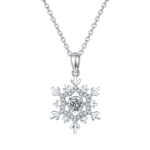 Snowflake Shape Dancing Moissanite Pendant Necklace 1 snowflake shape dancing moissanite pendant necklace oldj 01
