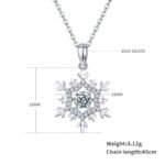 Snowflake Shape Dancing Moissanite Pendant Necklace 2 snowflake shape dancing moissanite pendant necklace oldj 02