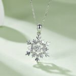 Snowflake Shape Dancing Moissanite Pendant Necklace 3 snowflake shape dancing moissanite pendant necklace oldj 04