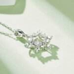Snowflake Shape Dancing Moissanite Pendant Necklace 4 snowflake shape dancing moissanite pendant necklace oldj 05