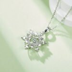 Snowflake Shape Dancing Moissanite Pendant Necklace 5 snowflake shape dancing moissanite pendant necklace oldj 06