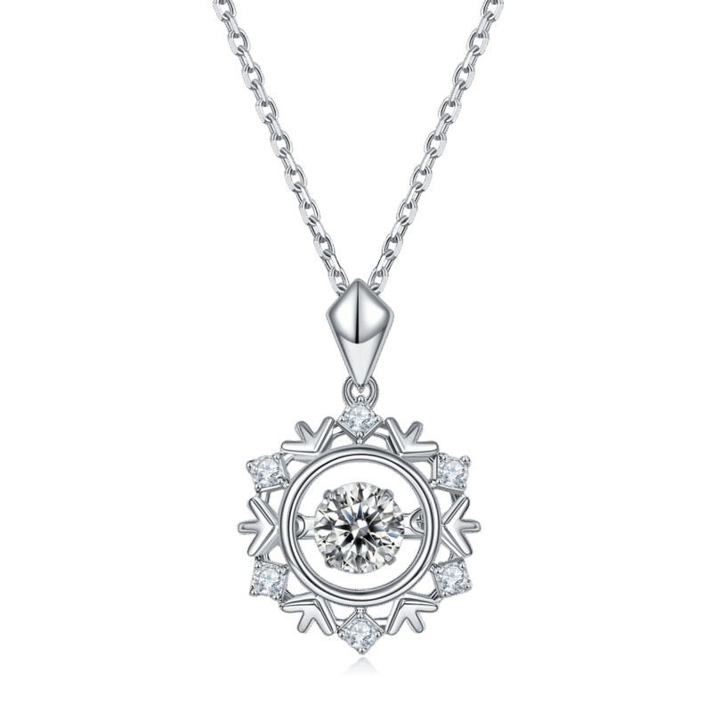 Kalung liontin moissanite menari perak sterling oldq 01