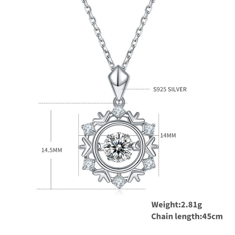 Kalung liontin moissanite menari perak sterling oldq 02