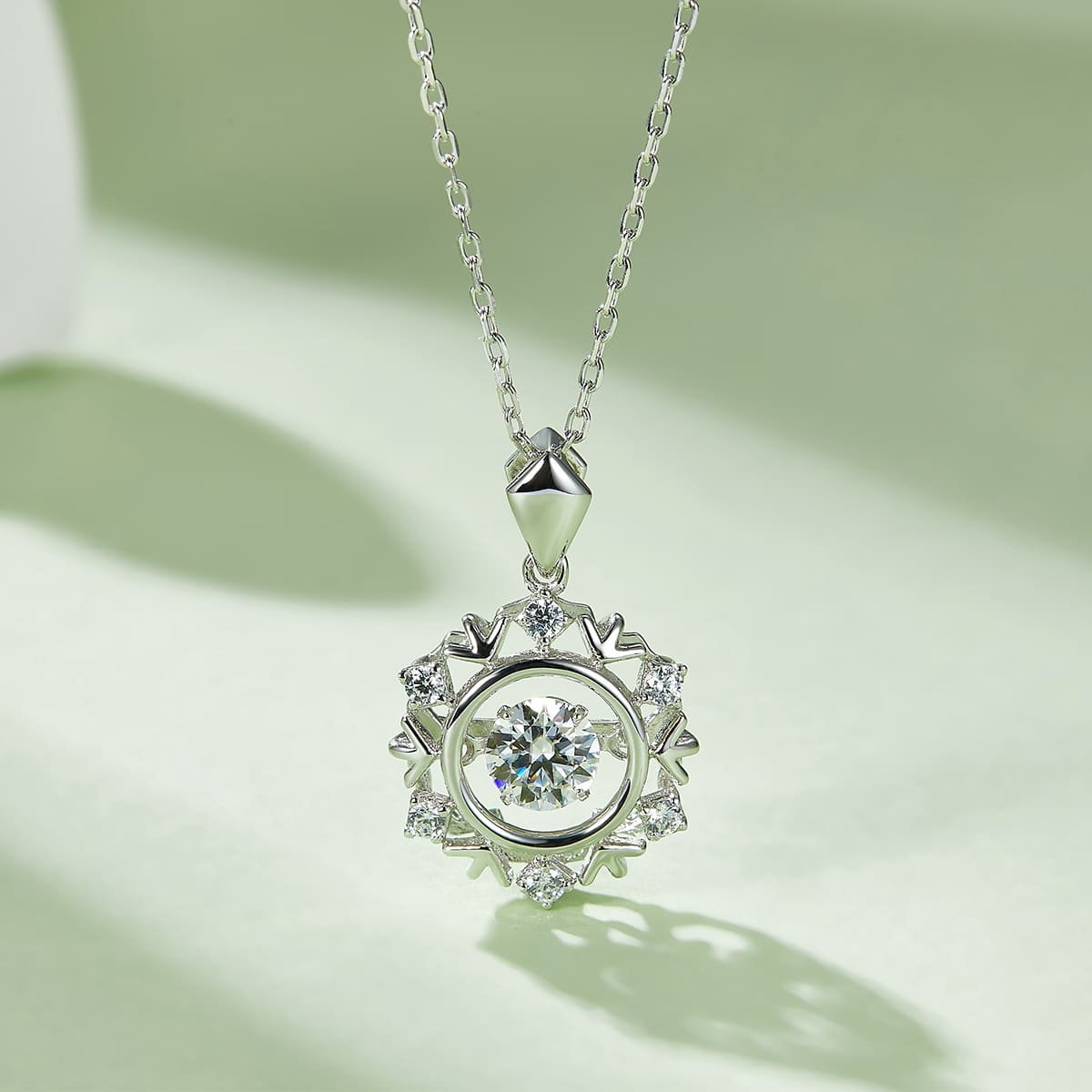 collana con ciondolo in moissanite danzante in argento sterling oldq 04