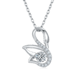 Little Swan Shape Dancing Moissanite Pendant Necklace 1 little swan shape dancing moissanite pendant necklace oldx 01